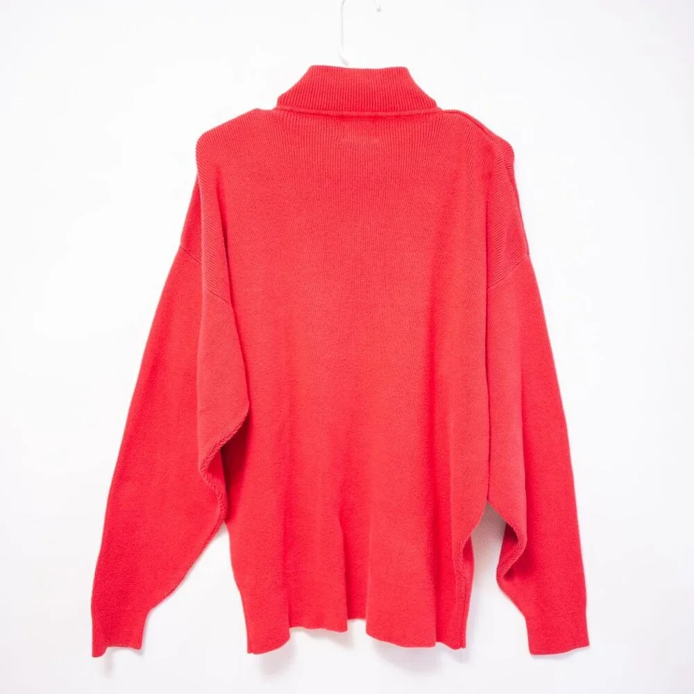 Vintage GAP Red Cotton Knit Sweater Men XL Rugby Polo Streetwear Preppy Heritage - Picture 2 of 12